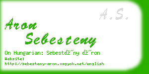 aron sebesteny business card